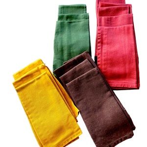 Napkins Cloth Dinner Size 14 multi fall colors